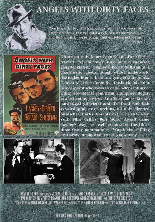 DVD cover of "Angels with Dirty Faces" drama movie featuring James Cagney and Pat O'Brien, from FilmClassicsOnDVD.