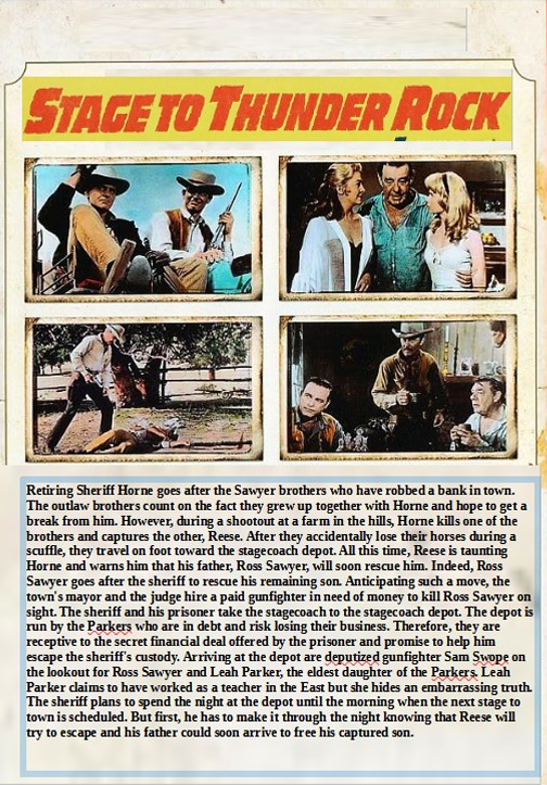 DVD cover for "Stage to Thunder Rock" drama featuring Barry Sullivan and Marilyn Maxwell, from FilmClassicsOnDVD.