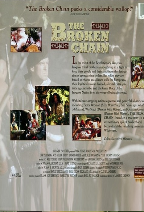 DVD cover of The Broken Chain action movie featuring Eric Schweig and Wes Studi, from FilmClassicsOnDVD.