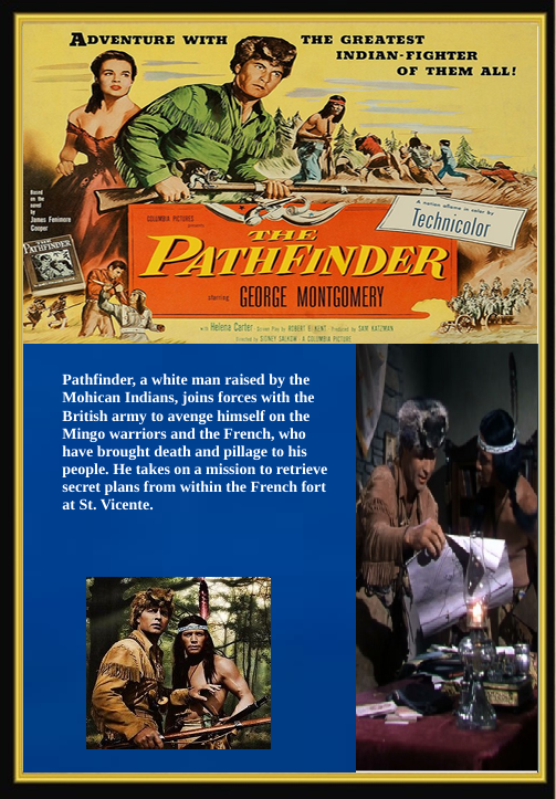 DVD cover of The Pathfinder adventure movie starring George Montgomery and Helena Carter, from FilmClassicsonDVD.