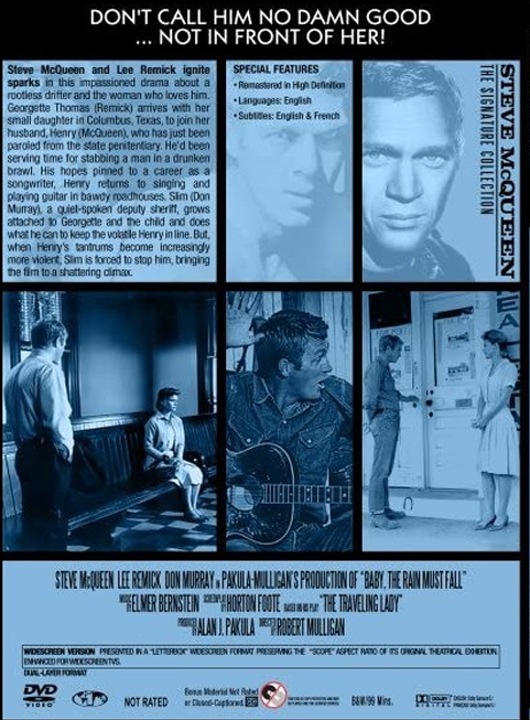 DVD cover of "Baby, the Rain Must Fall" drama film featuring Steve McQueen and Lee Remick, from FilmClassicsOnDVD.