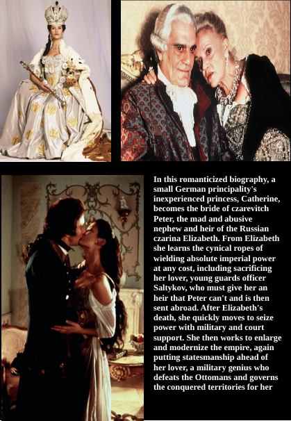 DVD cover of Catherine the Great biography featuring Catherine Zeta-Jones and Paul McGann from FilmClassicsOnDVD.