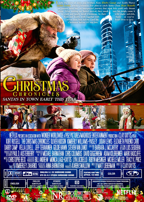 DVD cover of The Christmas Chronicles featuring Kurt Russell and Darby Camp, an adventure movie from FilmClassicsOnDVD.