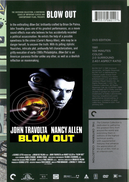 Screenshot from the DVD "Blow Out Interview with Garrett Brown," a documentary film about Garrett Brown's filmmaking career.