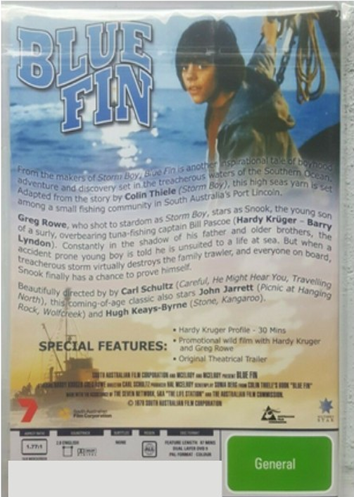 Blue Fin on DVD, Adventure, Hardy Krüger, Greg Rowe