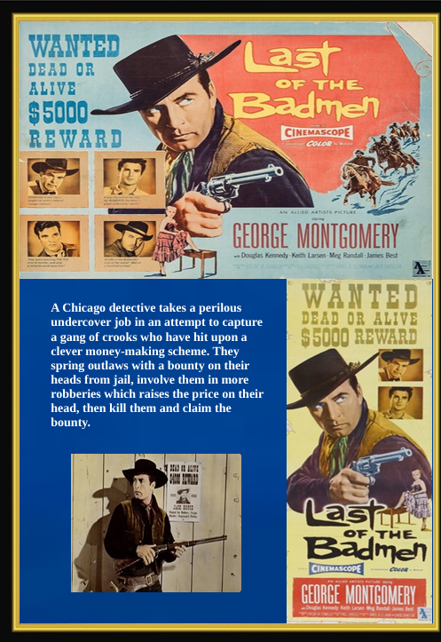 Screenshot from the Western DVD "Last of the Badmen" featuring George Montgomery and Keith Larsen, part of the Movies & DVDs collection.