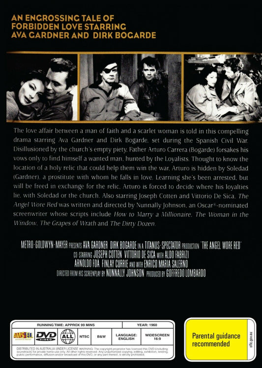 Buy Online The Angel Wore Red (1948)- DVD - NEW - Ava Gardner, Dirk Bogarde | Best Shop for Old classic and hard to find movies on DVD - Timeless Classic DVD