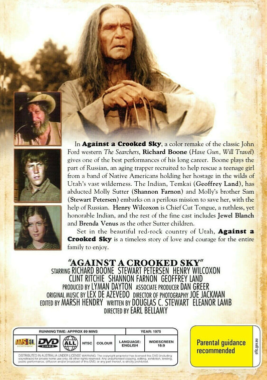 Buy Online Against a Crooked Sky (1975) - DVD - Richard Boone, Stewart Petersen - WESTERN | Best Shop for Old classic and hard to find movies on DVD - Timeless Classic DVD