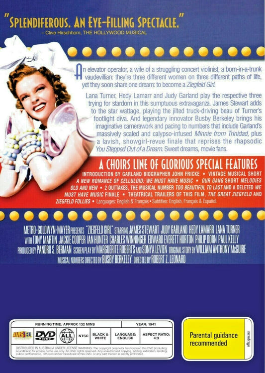 Buy Online Ziegfeld Girl (1941) - DVD  - James Stewart, Judy Garland | Best Shop for Old classic and hard to find movies on DVD - Timeless Classic DVD