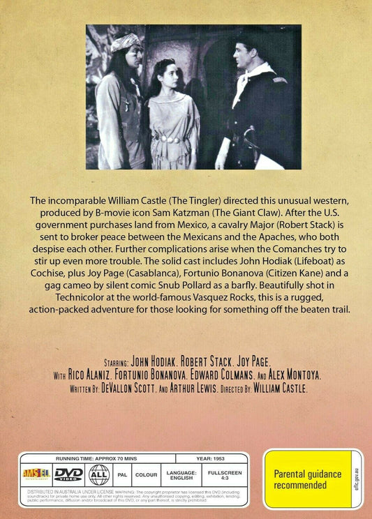 Buy Online Conquest of Cochise (1953) - DVD - John Hodiak, Robert Stack | Best Shop for Old classic and hard to find movies on DVD - Timeless Classic DVD