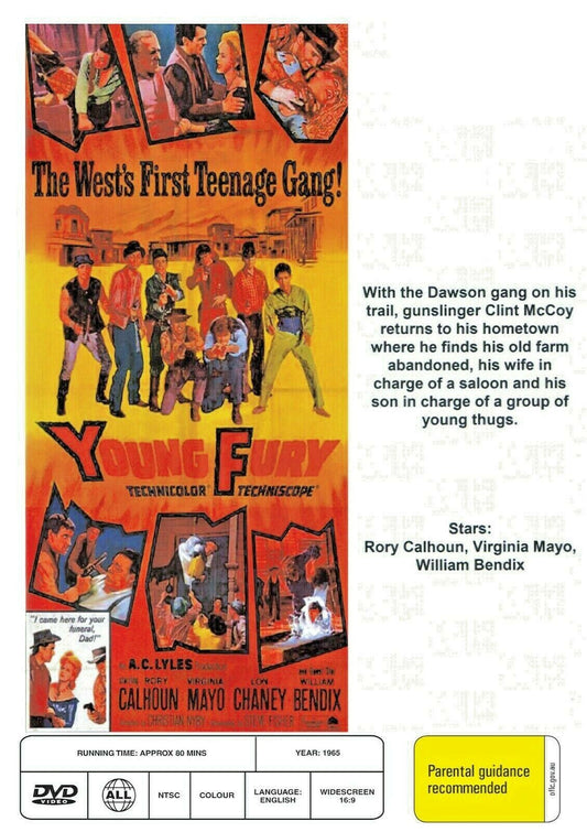 Buy Online Young Fury - DVD - Rory Calhoun, Virginia Mayo | Best Shop for Old classic and hard to find movies on DVD - Timeless Classic DVD
