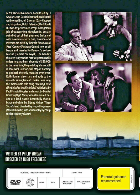 Buy Online Blowing Wild (1953) - DVD - Gary Cooper, Barbara Stanwyck | Best Shop for Old classic and hard to find movies on DVD - Timeless Classic DVD