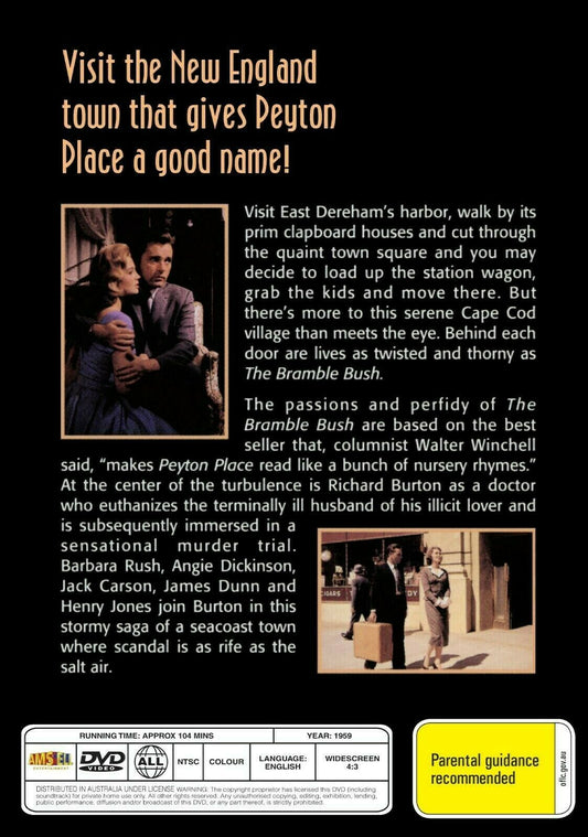 Buy Online The Bramble Bush - DVD - Richard Burton, Barbara Rush | Best Shop for Old classic and hard to find movies on DVD - Timeless Classic DVD