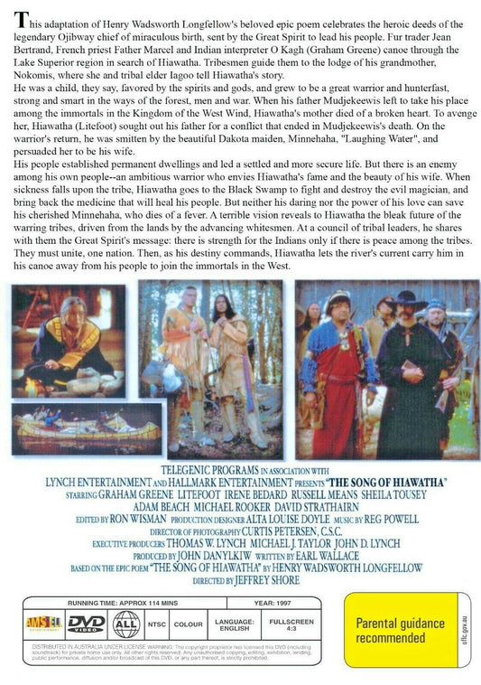 Buy Online Song of Hiawatha - DVD - Graham Greene, Litefoot | Best Shop for Old classic and hard to find movies on DVD - Timeless Classic DVD