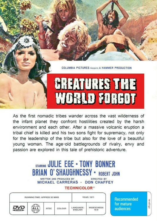 Buy Online Creatures the World Forgot (1971) - DVD - Julie Ege, Tony Bonner | Best Shop for Old classic and hard to find movies on DVD - Timeless Classic DVD