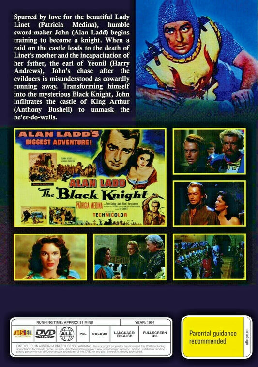 Buy Online The Black Knight (1954) - DVD - Alan Ladd, Patricia Medina | Best Shop for Old classic and hard to find movies on DVD - Timeless Classic DVD