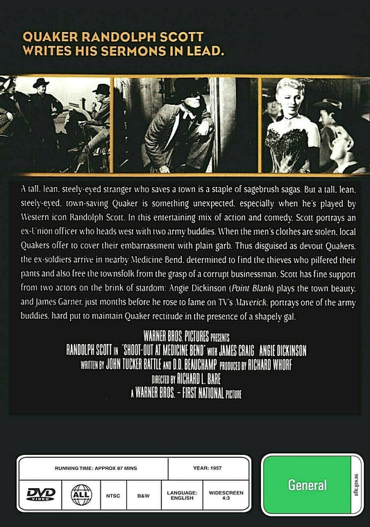 Buy Online Shoot-Out at Medicine Bend  - DVD - Randolph Scott - WESTERN | Best Shop for Old classic and hard to find movies on DVD - Timeless Classic DVD