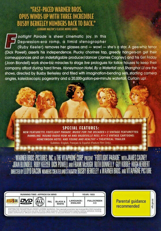 Buy Online Footlight Parade - DVD - James Cagney, Joan Blondell, | Best Shop for Old classic and hard to find movies on DVD - Timeless Classic DVD
