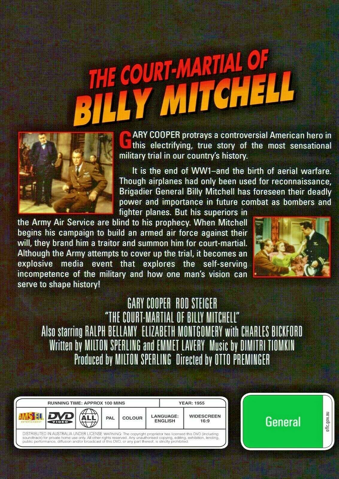 Buy Online The Court-Martial of Billy Mitchell (1955) - DVD - Gary Cooper | Best Shop for Old classic and hard to find movies on DVD - Timeless Classic DVD