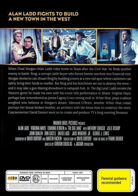 Buy Online The Big Land (1957 )- DVD - Alan Ladd, Virginia Mayo - WESTERN | Best Shop for Old classic and hard to find movies on DVD - Timeless Classic DVD