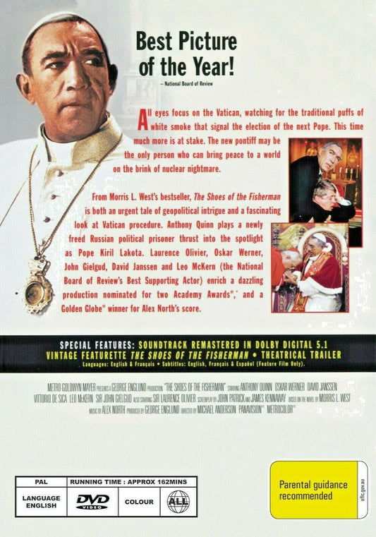 Buy Online The Shoes of the Fisherman - DVD - Anthony Quinn, Laurence Olivier | Best Shop for Old classic and hard to find movies on DVD - Timeless Classic DVD
