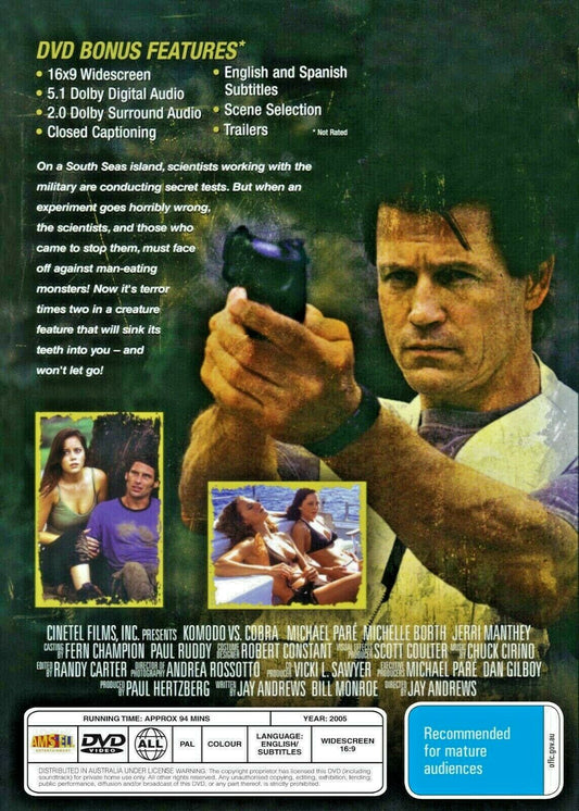 Buy Online Komodo vs. Cobra (2005) - DVD - NEW - Michael Paré, Michelle Borth | Best Shop for Old classic and hard to find movies on DVD - Timeless Classic DVD