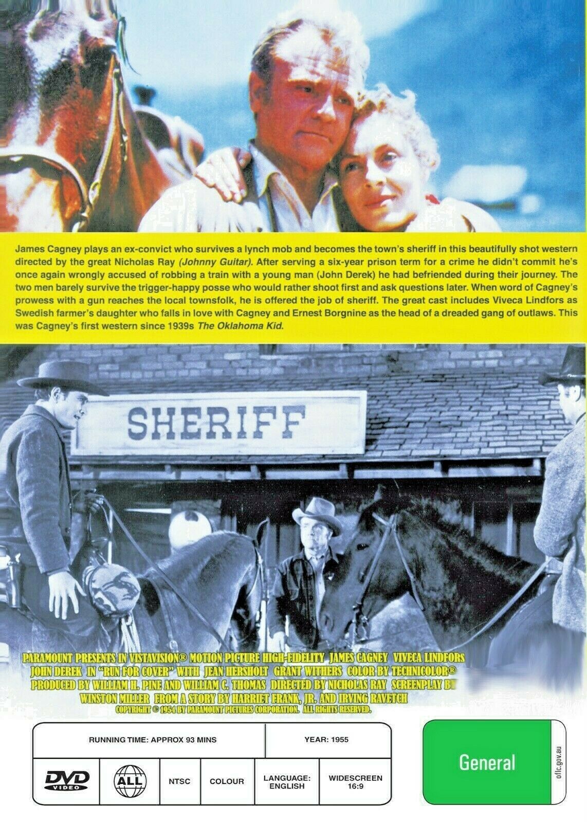 Buy Online Run for Cover - 1955 - DVD - James Cagney, Viveca Lindfors - WESTERN | Best Shop for Old classic and hard to find movies on DVD - Timeless Classic DVD