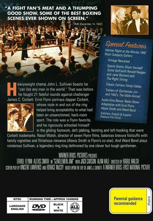 Buy Online Gentleman Jim - DVD - Errol Flynn, Alexis Smith | Best Shop for Old classic and hard to find movies on DVD - Timeless Classic DVD