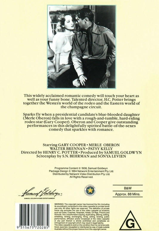 Buy Online The Cowboy and the Lady - DVD - Gary Cooper, Merle Oberon | Best Shop for Old classic and hard to find movies on DVD - Timeless Classic DVD