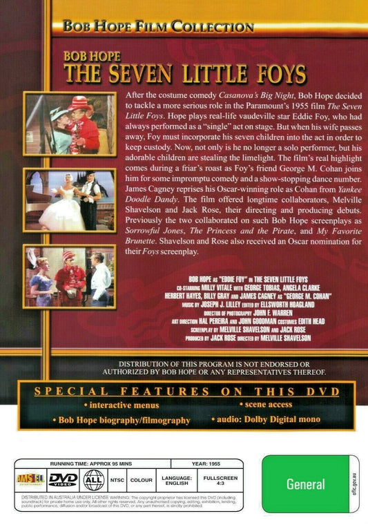 Buy Online The Seven Little Foys - DVD - Bob Hope, Milly Vitale | Best Shop for Old classic and hard to find movies on DVD - Timeless Classic DVD
