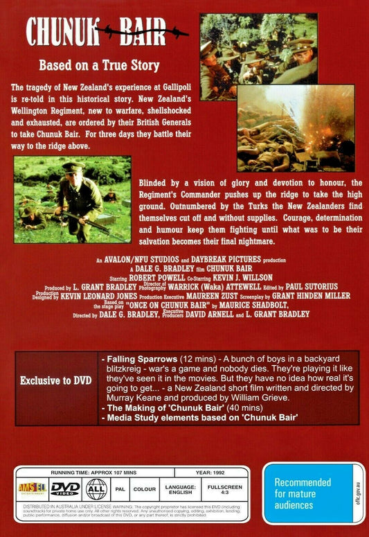 Buy Online Chunuk Bair (1992) - DVD  - Robert Powell, Kevin J. Wilson | Best Shop for Old classic and hard to find movies on DVD - Timeless Classic DVD