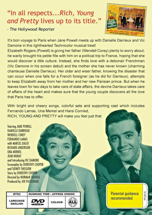 Buy Online Rich, Young and Pretty - DVD - Jane Powell, Danielle Darrieux | Best Shop for Old classic and hard to find movies on DVD - Timeless Classic DVD