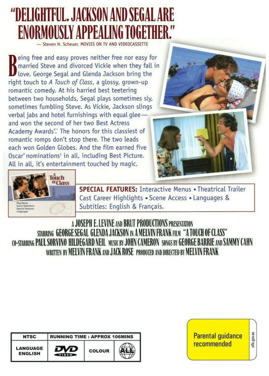 Buy Online A Touch of Class (1973) - DVD - NEW - George Segal, Glenda Jackson | Best Shop for Old classic and hard to find movies on DVD - Timeless Classic DVD
