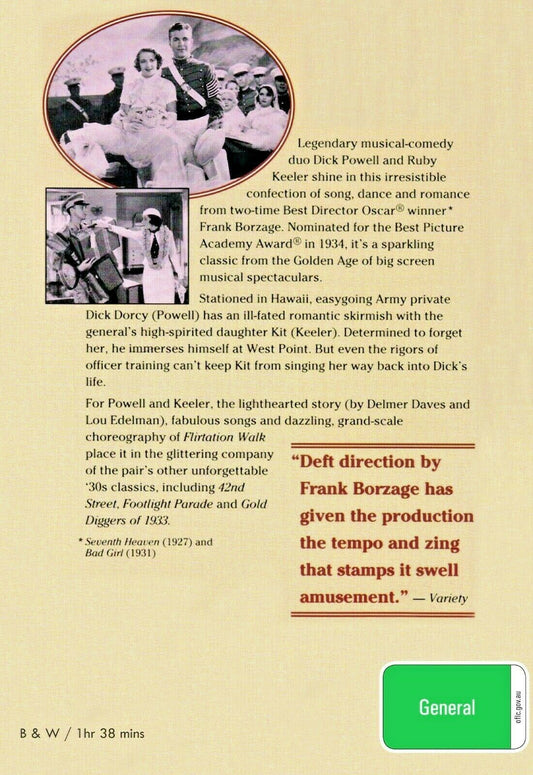 Buy Online Flirtation Walk (1934) - DVD - Dick Powell, Ruby Keeler | Best Shop for Old classic and hard to find movies on DVD - Timeless Classic DVD