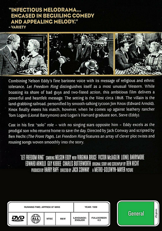 Buy Online Let Freedom Ring - DVD - Nelson Eddy | Best Shop for Old classic and hard to find movies on DVD - Timeless Classic DVD