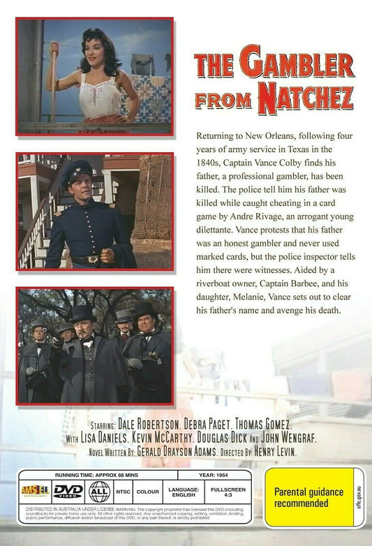 Buy Online The Gambler from Natchez - DVD - Dale Robertson, Debra Paget - WESTERN | Best Shop for Old classic and hard to find movies on DVD - Timeless Classic DVD