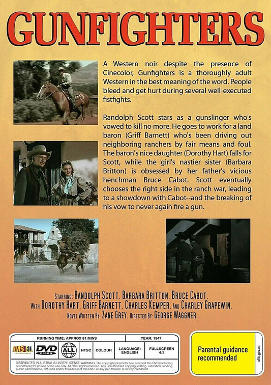 Buy Online GUNFIGHTERS  - DVD -  Randolph Scott - WESTERN | Best Shop for Old classic and hard to find movies on DVD - Timeless Classic DVD