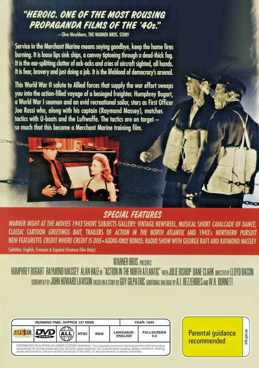 Buy Online Action in the North Atlantic (1943) - DVD -NEW - Humphrey Bogart, Raymond Massey | Best Shop for Old classic and hard to find movies on DVD - Timeless Classic DVD