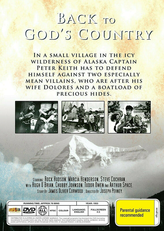 Buy Online Back to God's Country (1948) - DVD - Rock Hudson, Marcia Henderson | Best Shop for Old classic and hard to find movies on DVD - Timeless Classic DVD