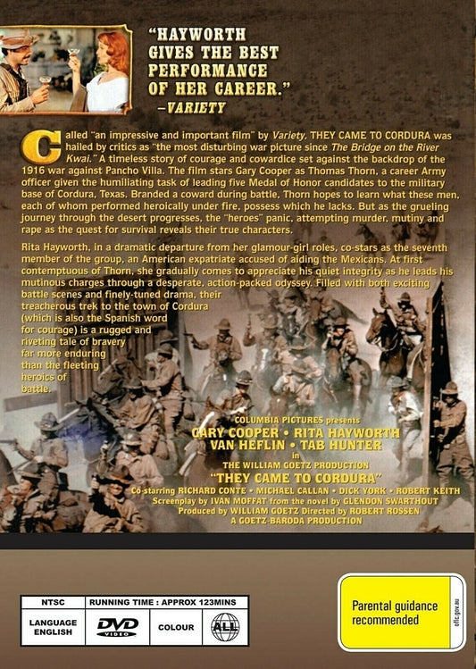 Buy Online They Came to Cordura - DVD - Gary Cooper, Rita Hayworth | Best Shop for Old classic and hard to find movies on DVD - Timeless Classic DVD