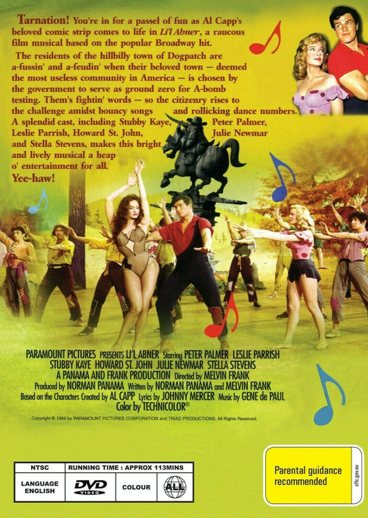 Buy Online Li'l Abner (1959) - MUSICAL - DVD - Leslie Parrish, Stubby Kaye | Best Shop for Old classic and hard to find movies on DVD - Timeless Classic DVD