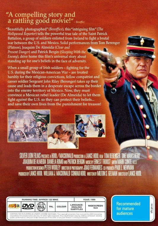 Buy Online One Man's Hero (1999) - DVD - NEW - Tom Berenger, Joaquim de Almeida | Best Shop for Old classic and hard to find movies on DVD - Timeless Classic DVD