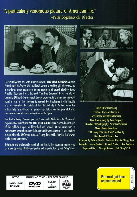 Buy Online The Blue Gardenia - DVD - Anne Baxter, Richard Conte | Best Shop for Old classic and hard to find movies on DVD - Timeless Classic DVD