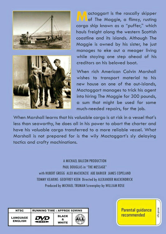 Buy Online The Maggie (1954) - DVD - Paul Douglas, Alex Mackenzie | Best Shop for Old classic and hard to find movies on DVD - Timeless Classic DVD