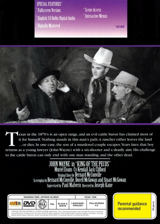 Buy Online King of the Pecos  - 1954  - John Wayne, Muriel Evans - WESTERN | Best Shop for Old classic and hard to find movies on DVD - Timeless Classic DVD