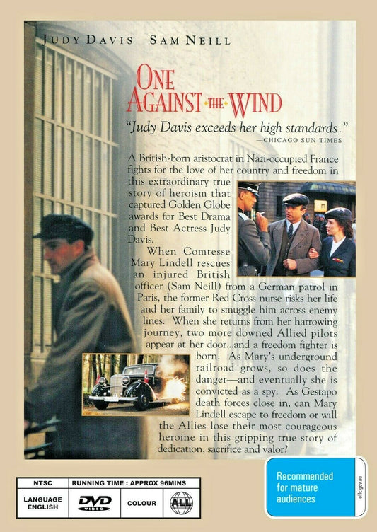 Buy Online One Against the Wind - DVD - Judy Davis, Sam Neill | Best Shop for Old classic and hard to find movies on DVD - Timeless Classic DVD