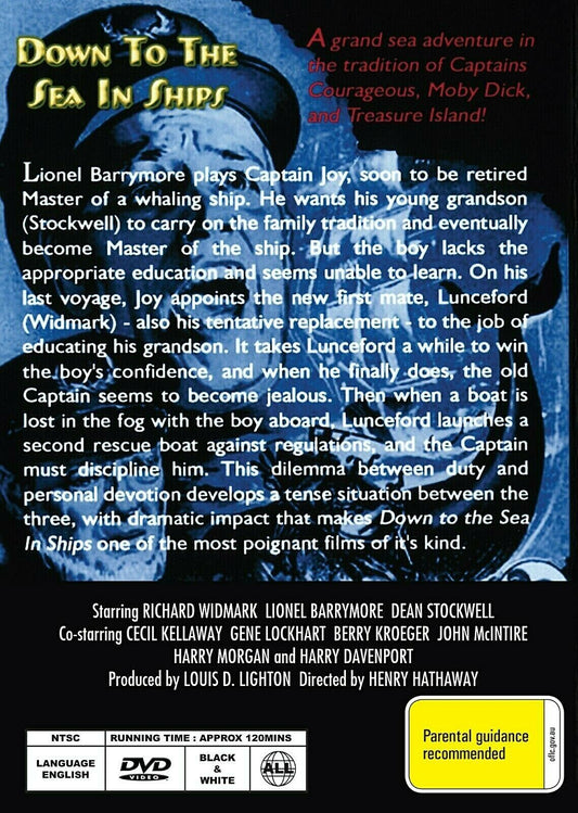 Buy Online Down to the Sea in Ships (1949) - DVD - Richard Widmark, Lionel Barrymore | Best Shop for Old classic and hard to find movies on DVD - Timeless Classic DVD