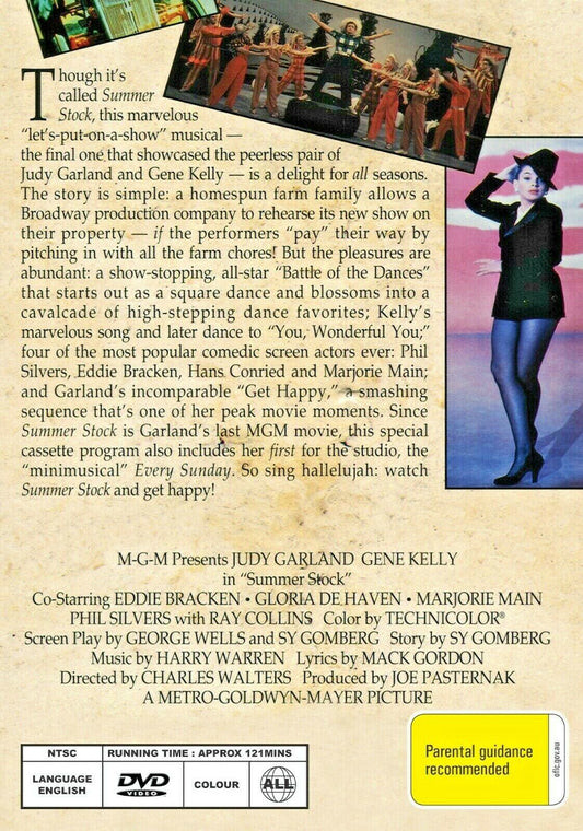 Buy Online Summer Stock - DVD - Judy Garland, Gene Kelly | Best Shop for Old classic and hard to find movies on DVD - Timeless Classic DVD