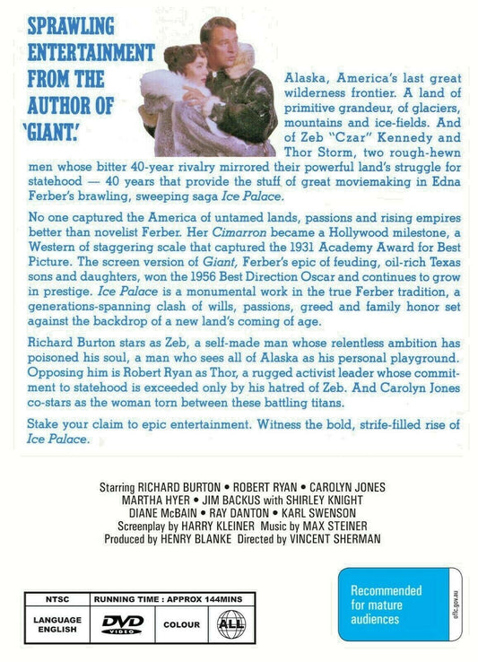 Buy Online Ice Palace - DVD - Richard Burton, Robert Ryan | Best Shop for Old classic and hard to find movies on DVD - Timeless Classic DVD