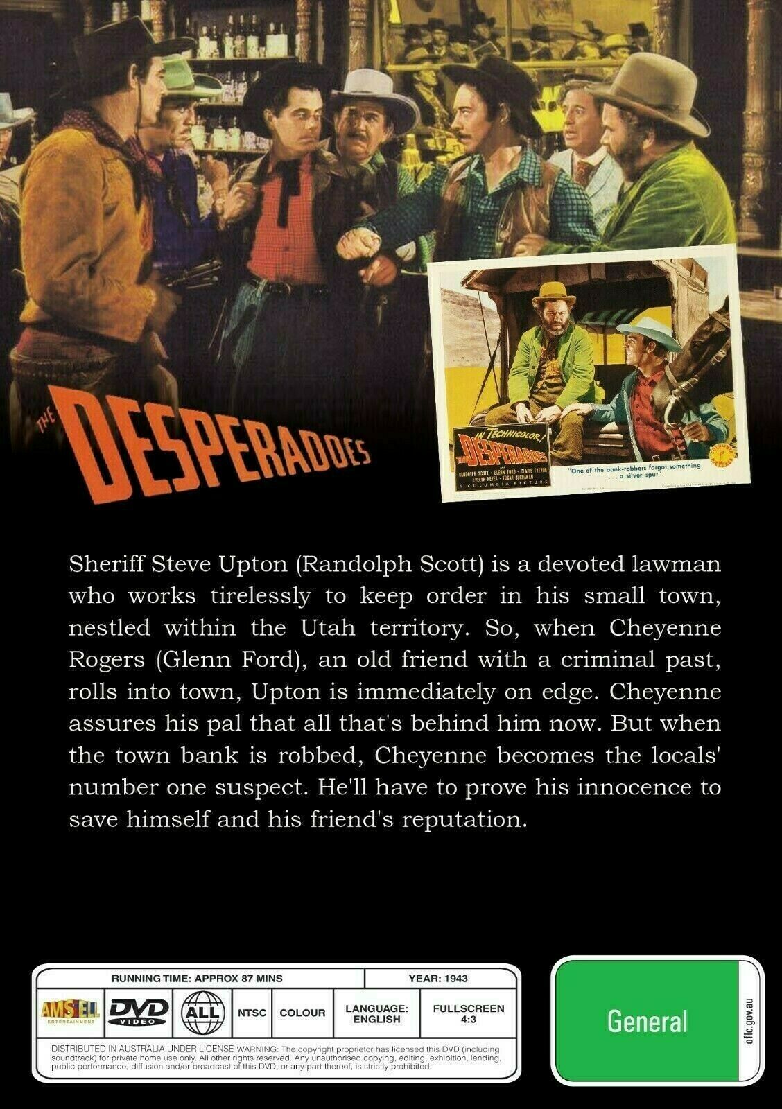 Buy Online The Desperadoes - DVD - Randolph Scott, Glenn Ford | Best Shop for Old classic and hard to find movies on DVD - Timeless Classic DVD